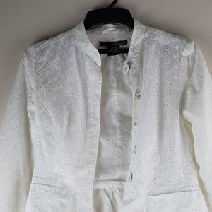 Willi Smith Blazer Jacket Size 4 Chic White Women